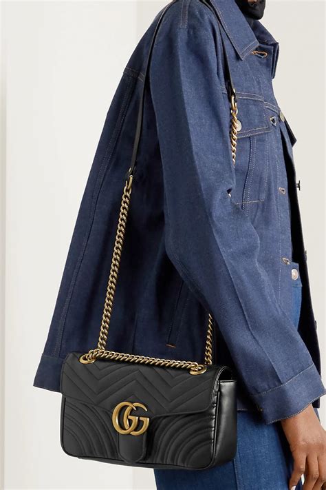 gucci gg marmont small quilted leather shoulder bag|Gucci GG Marmont matelasse bag.